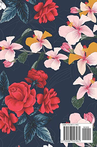 Journal | One Line a Day: A 5-Year Memory Book | 5-Year Journal | 5-Year Diary | Floral Notebook for Keepsake Memories and Journaling | Bright Red Roses Pattern