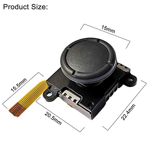 Joycon Joystick Recambio Joystick Switch Analógico de Reemplazo Derecho e Lzquierdo con Joystick 3D para Consolas Nintendo Herramientas de Reparación con Destornilladores Tornillo Pinzas Recambios