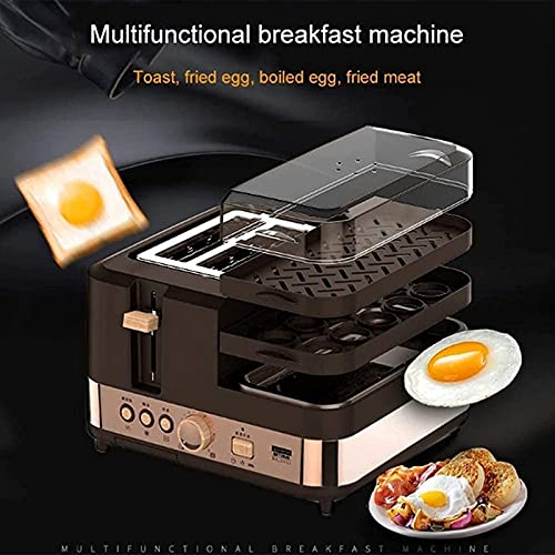 JQDMBH Horno eléctrico,Horno Sobremesa Horno eléctrico, tostadora Desayuno Breen Hornear Máquina for Hornear 2 rebanadas Huevo Huevos Huevos Steamer Salchicha Grill Roaster Air Freidora
