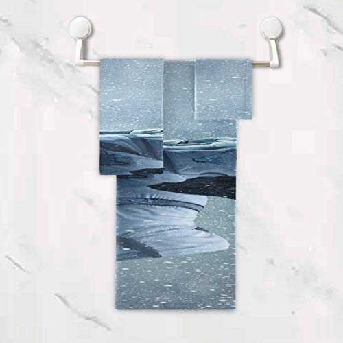 Juego de Toallas de baño Spaceman On Rock Edge Juego de Toallas de Ducha de técnica Mixta Extremadamente Absorbente, Hermoso Juego de Toallas de 3 Piezas 1 Toalla de baño, 1 Toalla de Mano, 1 paño