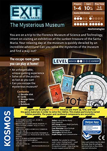 Juego Exit: The Mysterious Museum, de Thames & Kosmos, Jugadores múltiples