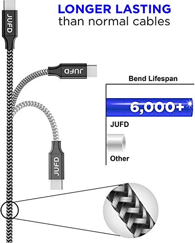 JUFD Cable USB Tipo C,[4Pack 0.5M 1M 2M 3M] 3A Cargador USB Tipo C Carga Rápida y Sincronización de Datos para Samsung Galaxy S10 S9 S8, P30 P20 P10
