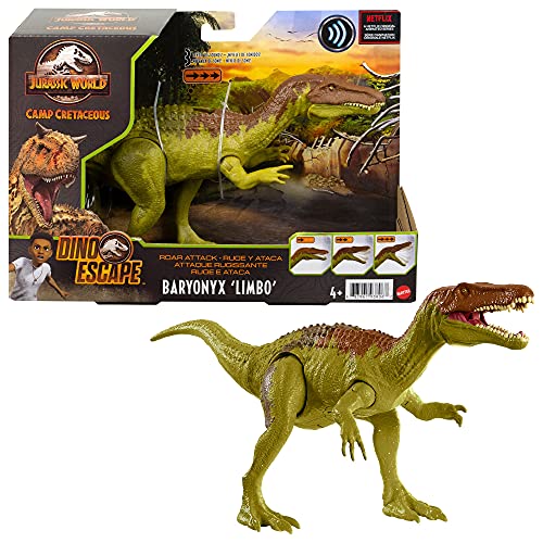 Jurassic World Ruge y Ataca Baryonyx Dinosaurio figura articulada de juguete con sonidos Mattel GWD12