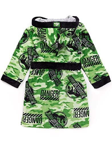 Jurassic World Watch Boys Kids Camo T Rex PJS Bata de baño 10-11 años