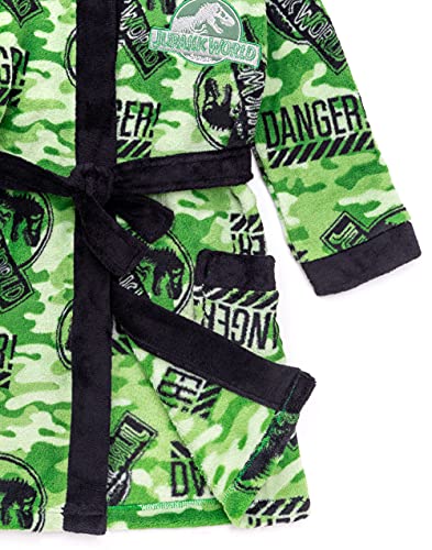 Jurassic World Watch Boys Kids Camo T Rex PJS Bata de baño 10-11 años