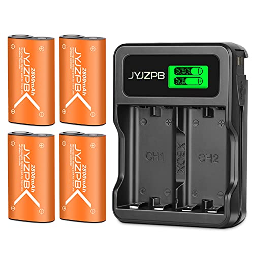 JYJZPB 4X 2800mAh Batería con Cargador para Xbox One, Xbox Series X/S, Batería de Controlador para Xbox One, Xbox One Elite, Xbox One S, Xbox One X, Xbox Series X, Xbox Series S