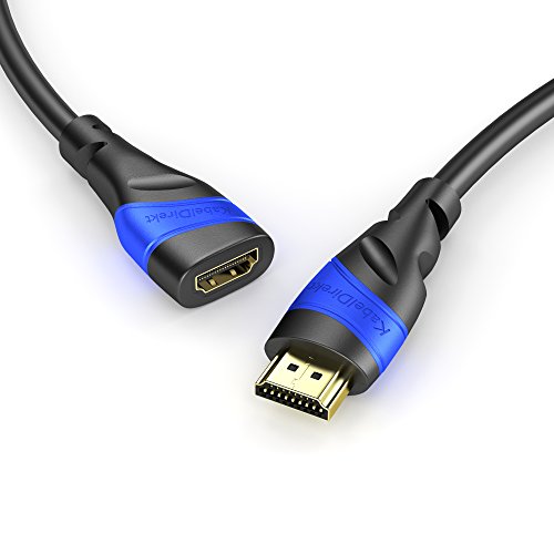 KabelDirekt – 7,5m Cable de Extensión HDMI, Compatible con (HDMI 2.0a/b, 2.0, 1.4a, 4K Ultra HD, 3D, Full HD 1080p, HDR, ARC High Speed con Ethernet, PS4, Xbox, HDTV), Top Series