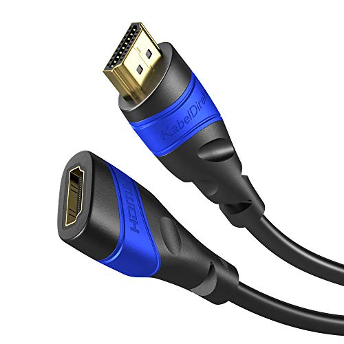 KabelDirekt – 7,5m Cable de Extensión HDMI, Compatible con (HDMI 2.0a/b, 2.0, 1.4a, 4K Ultra HD, 3D, Full HD 1080p, HDR, ARC High Speed con Ethernet, PS4, Xbox, HDTV), Top Series