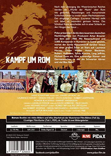 Kampf um Rom - Remastered Edition / Die komplette 2-teilige Spielfilmreihe mit Starbesetzung (Pidax Historien-Klassiker) [DVD]
