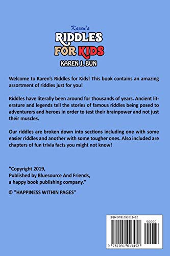 Karen's Riddles For Kids: Trick Questions And Fun Facts For The Young Ones