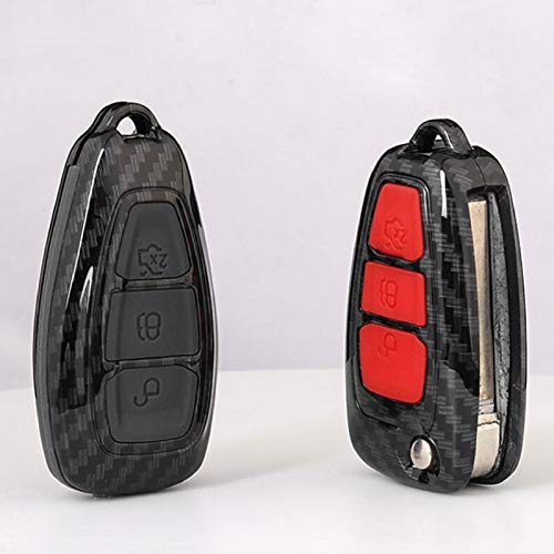 KCSAC Cubierta de clavija de clavija de coche de silicona ABS Bolsa de llave de coche FORTS for FORD FIESTA FOCUS MONDEO ECOSPORT KUGA 2016 (Color Name : D7)