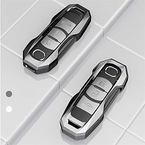 KCSAC Metal Car Key Cubier Funda FOB BOLSA FORTS for MAZDA 3 BM BN 6 GH GJ GL CX3 DK CX4 GK CX5 KE GH KF CX8 KG MX5 IV RF TARGA ND (Color Name : Gray metal hook)