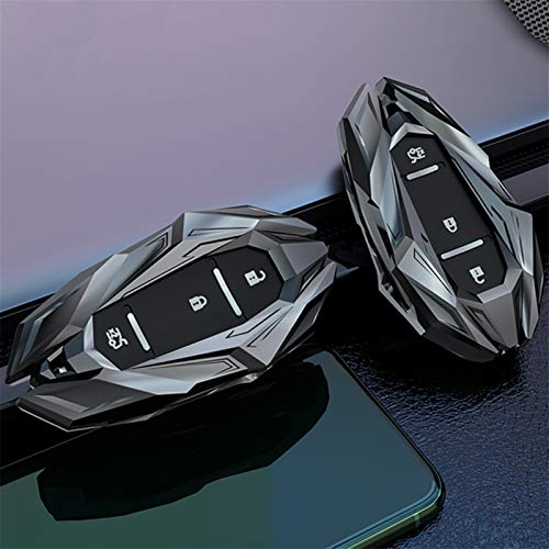KCSAC Zinc Aleey Car Remote Smart Clay Funda Cubierta Llavero FOB FOB FORTS for EL TITULAR DE CHEVROLET CHEVY CAMARO CRUZE MALIBU 2017 Accesorios for automóviles (Color Name : Key Chain A)