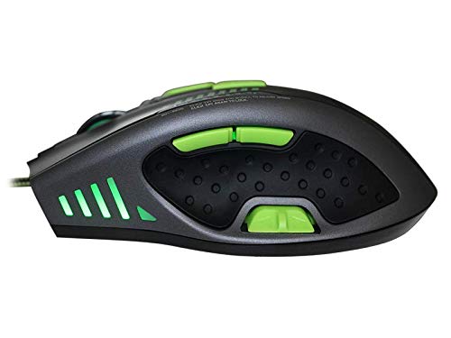 Keep Out Gaming X9PRO - Ratón Gaming láser, Color Gris, Verde y Negro