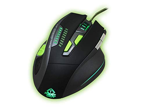 Keep Out Gaming X9PRO - Ratón Gaming láser, Color Gris, Verde y Negro