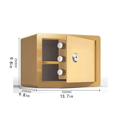 Key Box, Caja fuerte, Caja de Seguros SafeBox cajas de seguridad, llave de la caja, Cajas documentos de identidad for gabinete, los documentos A4, ordenadores portátiles, joyas Incluye 2 llaves de eme