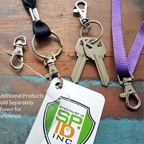 Key Chain Hooks 20 Pcs Swivel 360 Degrees Carabiner Lobster Claw Keychain Hooks with Key Rings for Key Hanging Crafts - Silver