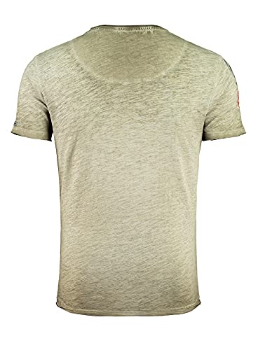 KEY LARGO Babylon v-Neck Camiseta, Mil.Green (1502), M para Hombre