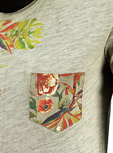 KEY LARGO Babylon v-Neck Camiseta, Mil.Green (1502), M para Hombre