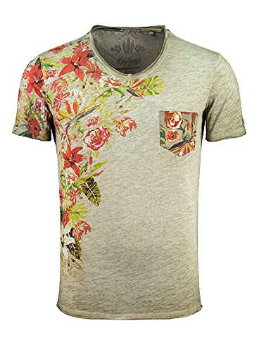 KEY LARGO Babylon v-Neck Camiseta, Mil.Green (1502), M para Hombre