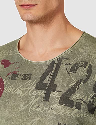 KEY LARGO Challenger Round Camiseta, Blanco, XXL para Hombre