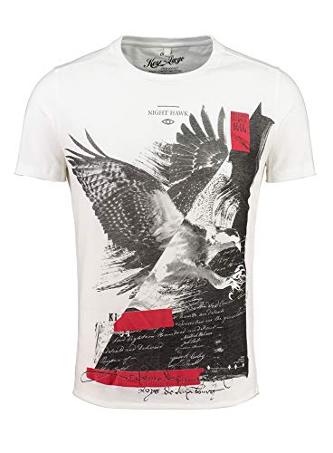 KEY LARGO Nighthawk Round Camiseta, Blanco Roto (1001), M para Hombre