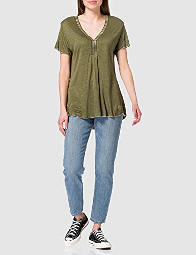 KEY LARGO Vicky v-Neck Camiseta, Caqui, XL para Mujer
