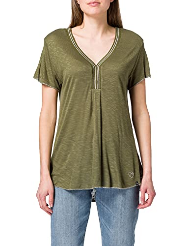KEY LARGO Vicky v-Neck Camiseta, Caqui, XL para Mujer