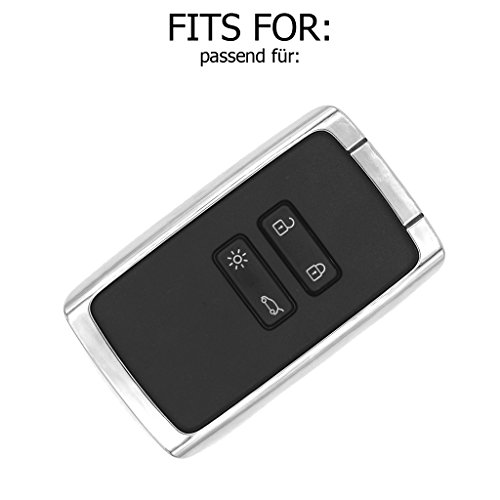 Key Soft Case Cover Funda Protectora para Llave de Coche Gris para Renault Megane Kadjar Clio Captur
