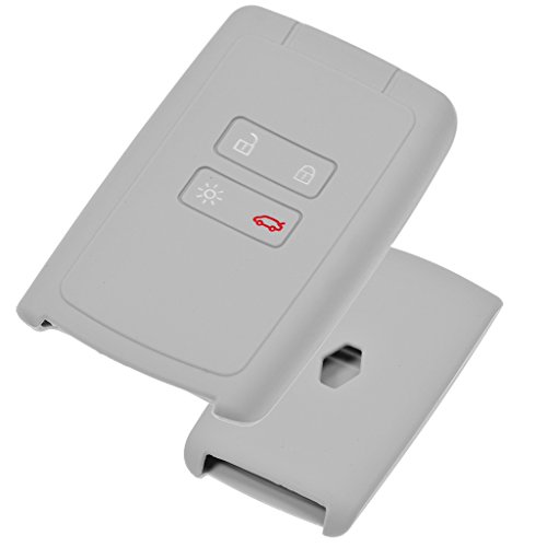 Key Soft Case Cover Funda Protectora para Llave de Coche Gris para Renault Megane Kadjar Clio Captur