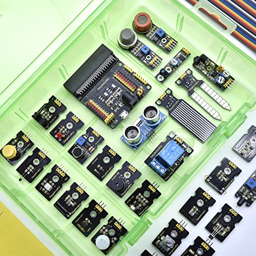 KEYESTUDIO BBC Micro:bit 37 In 1 Starter Kit with Tutorial for Early Stem Education for Beginners and Kids (Not Contained Microbit)