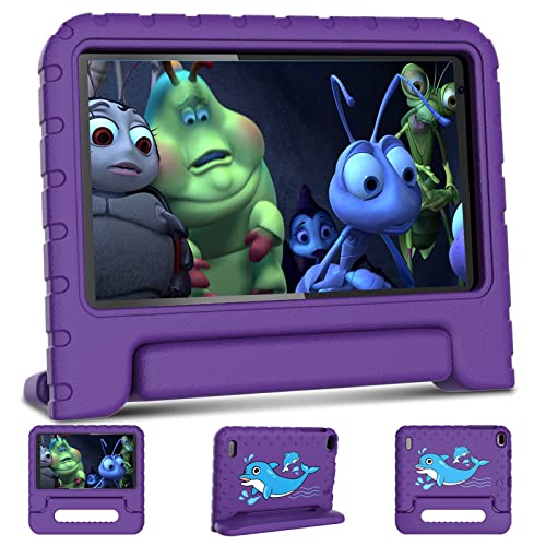 Kids Tablet 7 Pulgadas de Cuatro núcleos 1.6GHz Aocwei Android 11 HD Tableta para niños, 32GB (TF 128GB) | Wi-Fi | Cámaras duales | Control Parental | Estuche a Prueba de niños, Púrpura