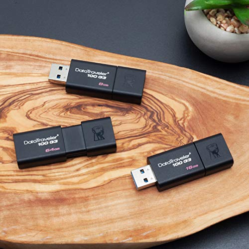 Kingston DataTraveler 100 G3 -DT100G3/64GB, USB 3.0, Flash Drive, 64 GB, Negro
