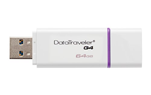 Kingston DataTraveler G4 DTIG4/64 GB - Memoria USB 3.0, 64 GB, Color Blanco/Púrpura