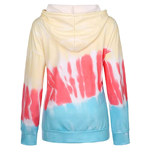 KINNDTGRF Mujer Sudadera Women's Hoodies Ladies Loose Hoodie Long Sleeve Pullover Sweatshirt (S-3Xl),Amarillo,SG