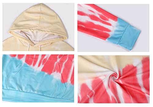 KINNDTGRF Mujer Sudadera Women's Hoodies Ladies Loose Hoodie Long Sleeve Pullover Sweatshirt (S-3Xl),Amarillo,SG