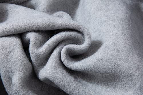 KINNDTGRF Sudadera Mujer Men's Hoodies Unisex Casual Palm Print Fleece Hoodie Long Sleeve Loose Solid Color Sweatshirt (S-3Xl),Gris 1,S