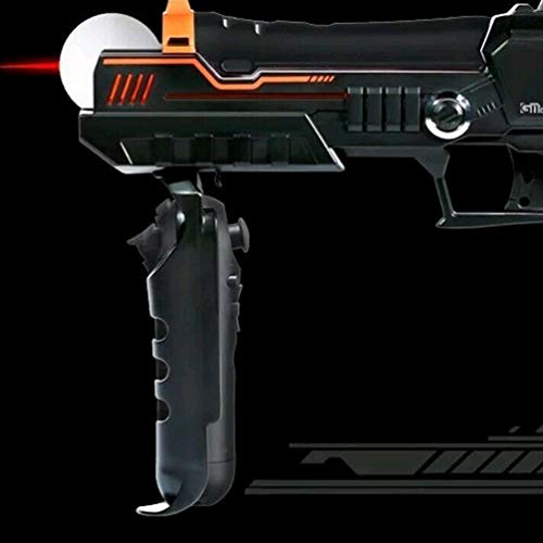 Kinshops 2 en 1 Exquisito Move Sharp Shooter Gun Motion Controller Attachment Nav para PS3 para PS4 VR Accesorios para Juegos, Negro