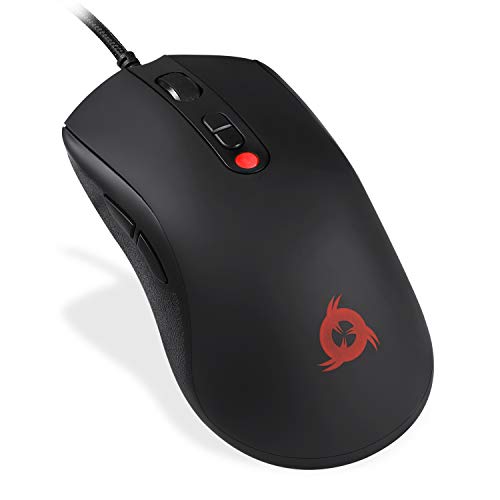 KLIM Veni - Ratón Gaming de Alto Rendimiento - Garantía excepcional de 5 años - Alta precisión - Micro interruptores Omron, 50 000 000 clics - Diseño ambidiestro