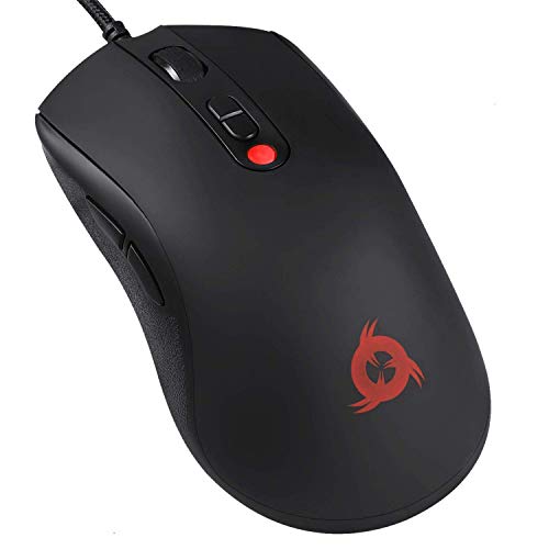 KLIM Veni - Ratón Gaming de Alto Rendimiento - Garantía excepcional de 5 años - Alta precisión - Micro interruptores Omron, 50 000 000 clics - Diseño ambidiestro