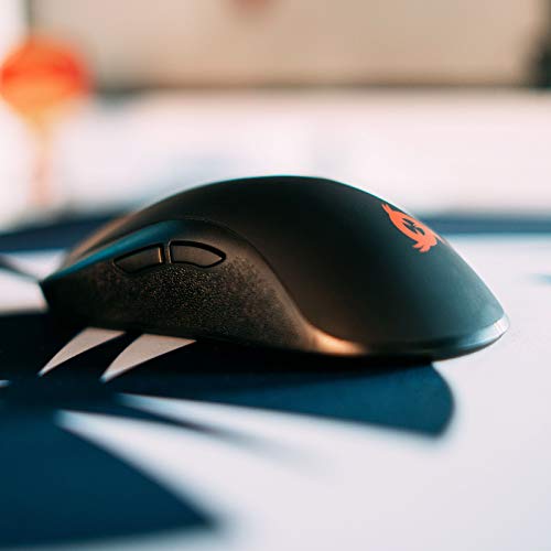 KLIM Veni - Ratón Gaming de Alto Rendimiento - Garantía excepcional de 5 años - Alta precisión - Micro interruptores Omron, 50 000 000 clics - Diseño ambidiestro