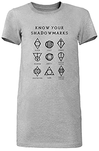 Know Your ShadowmarksLargo Camiseta Vestir Mujer Gris Women's Long tee Dress Grey
