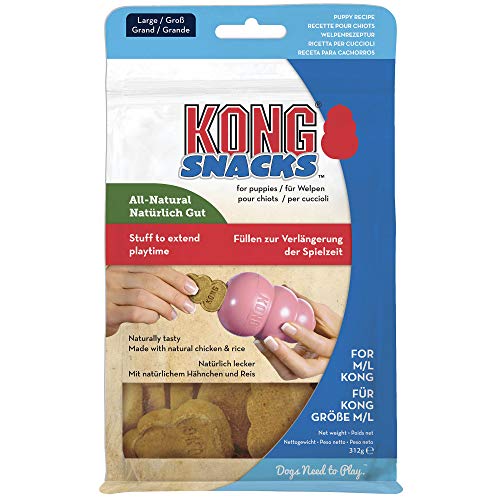 KONG - Snacks - Golosinas para perros (Ideal para los juguetes de caucho KONG) - Galletas Naturales - Para Perros de Raza Grande