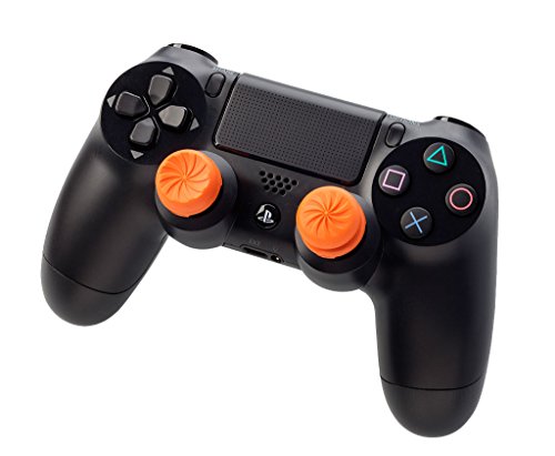 KontrolFreek FPS Freek Vortex para PlayStation 4 (PS4) y PlayStation 5 (PS5) | Performance Thumbsticks | 1 Altura elevada convexa, 1 Altura media, cóncavo | Naranja.