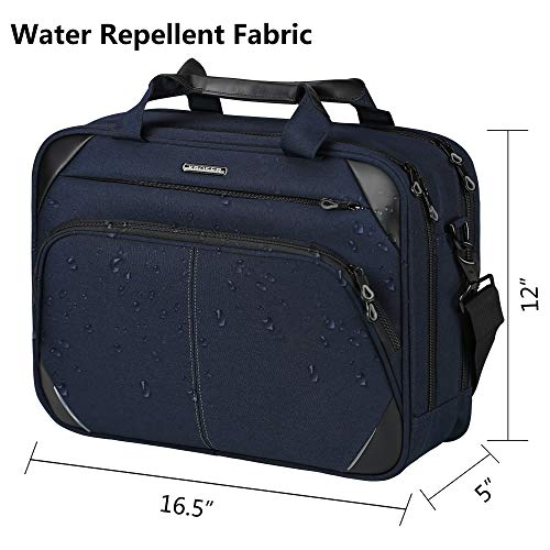 KROSER Bandolera para Portátil 15,6" Maletín Bolso de Mensajero Hidrófugo Caja de Ordenador Maletín Durable Funda para Tableta con Bolsillos RFID para Negocios/Universidad/Mujeres/Hombres