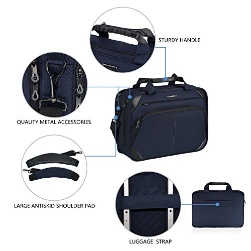 KROSER Bandolera para Portátil 15,6" Maletín Bolso de Mensajero Hidrófugo Caja de Ordenador Maletín Durable Funda para Tableta con Bolsillos RFID para Negocios/Universidad/Mujeres/Hombres