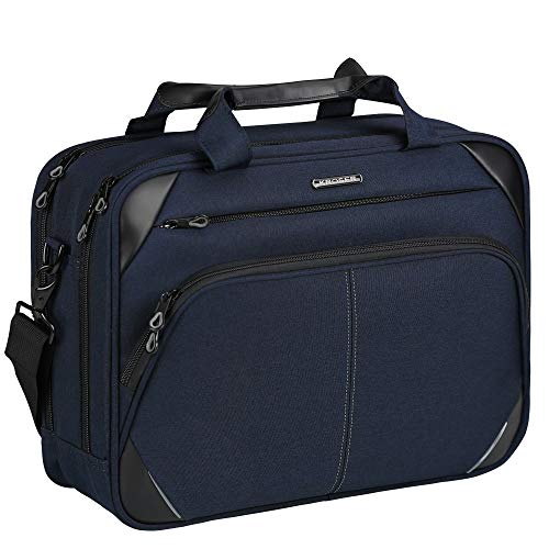 KROSER Bandolera para Portátil 15,6" Maletín Bolso de Mensajero Hidrófugo Caja de Ordenador Maletín Durable Funda para Tableta con Bolsillos RFID para Negocios/Universidad/Mujeres/Hombres