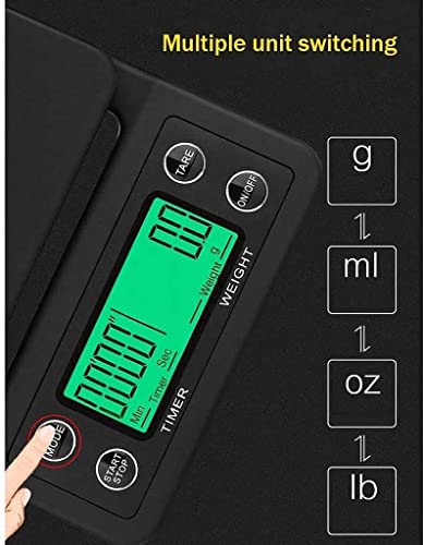 KTDT Básculas electrónicas Básculas de Cocina Digitales Mini básculas de Alimentos Básculas de Cocina eléctricas Pantalla LCD retroiluminada Características peladas y de sincronización para ingre