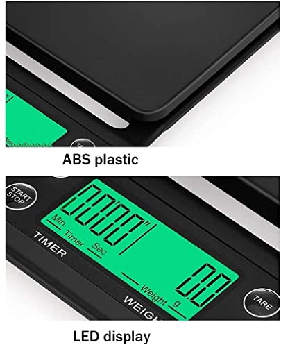 KTDT Básculas electrónicas Básculas de Cocina Digitales Mini básculas de Alimentos Básculas de Cocina eléctricas Pantalla LCD retroiluminada Características peladas y de sincronización para ingre