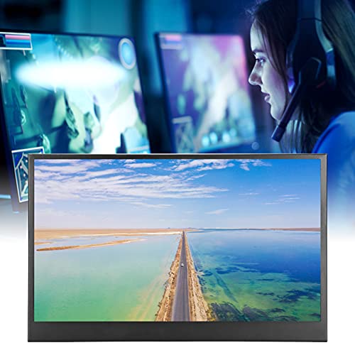Kudoo Monitor Portátil de 14", HD Pantallas de Ordenador Baratos Monitor de Juegos con Altavoces Integrados Y HDMI, Plug and Play para Raspberry Pi Series/PS3/PS4/xbox360/IOS Mini